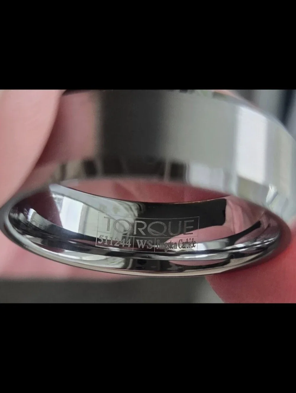8mm GREY TUNGSTEN Carbide Men's Wedding Band